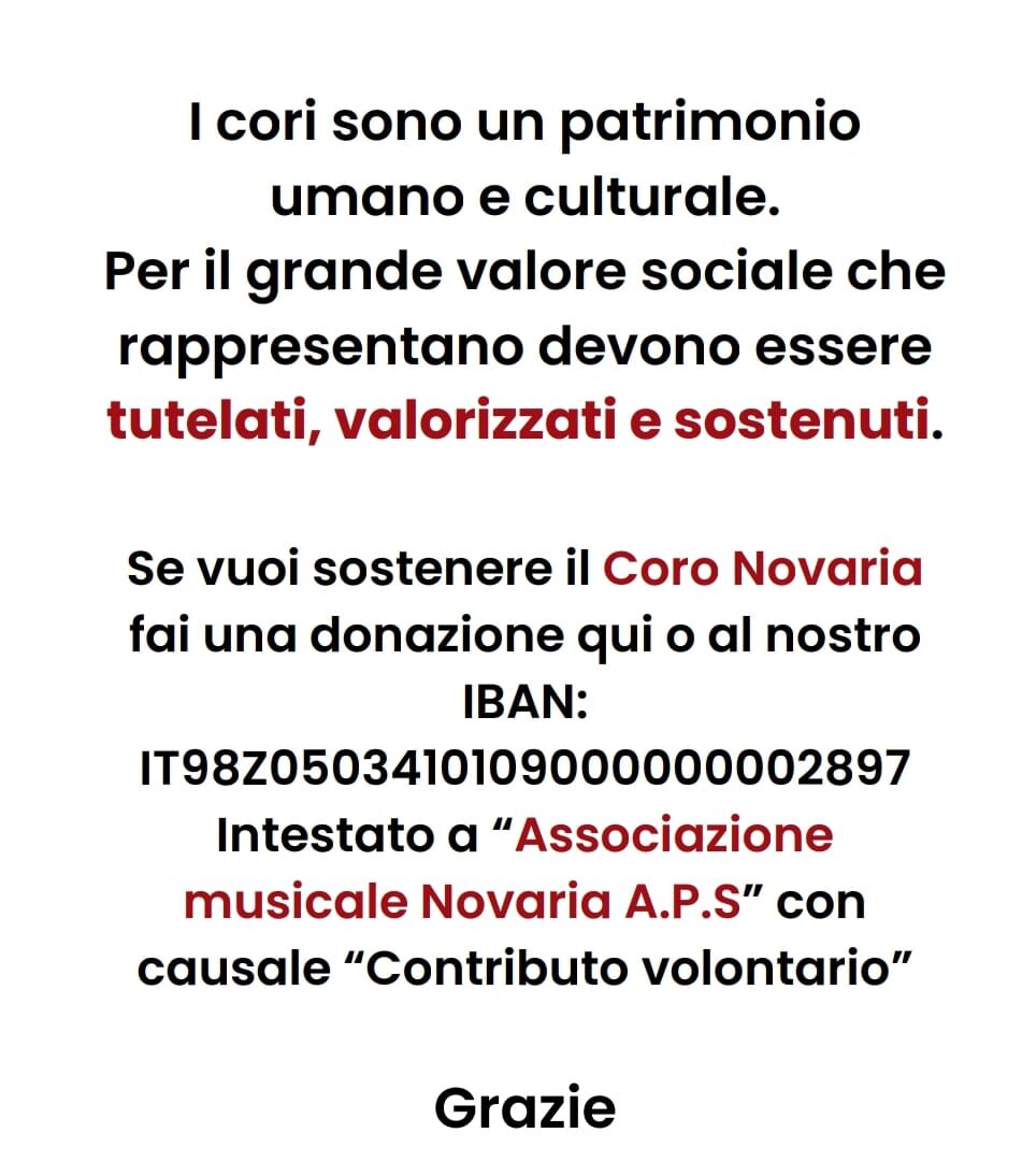 donazioni-edited Sostieni il Coro Novaria
